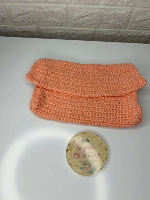 Carteira Croche Rosé